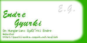 endre gyurki business card